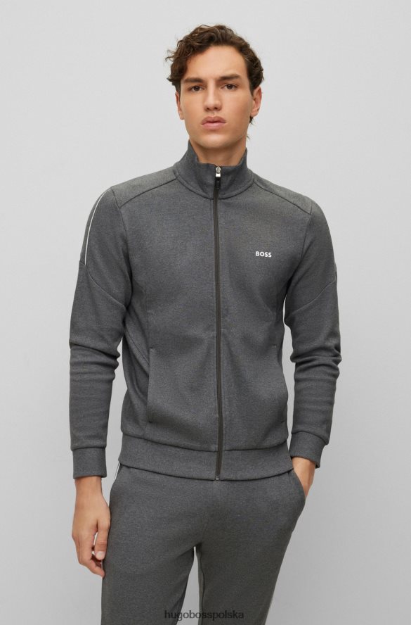 Hugo Boss Dres o regularnym kroju z logo, z dwustronnej bawełnianej szarości hugo szary R0X0H61045