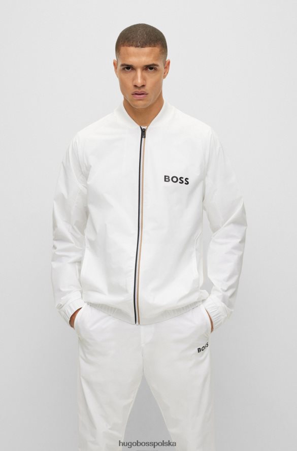 Hugo Boss Dres x Matteo Berrettini ze stretchem i detalami z logo biały R0X0H62127