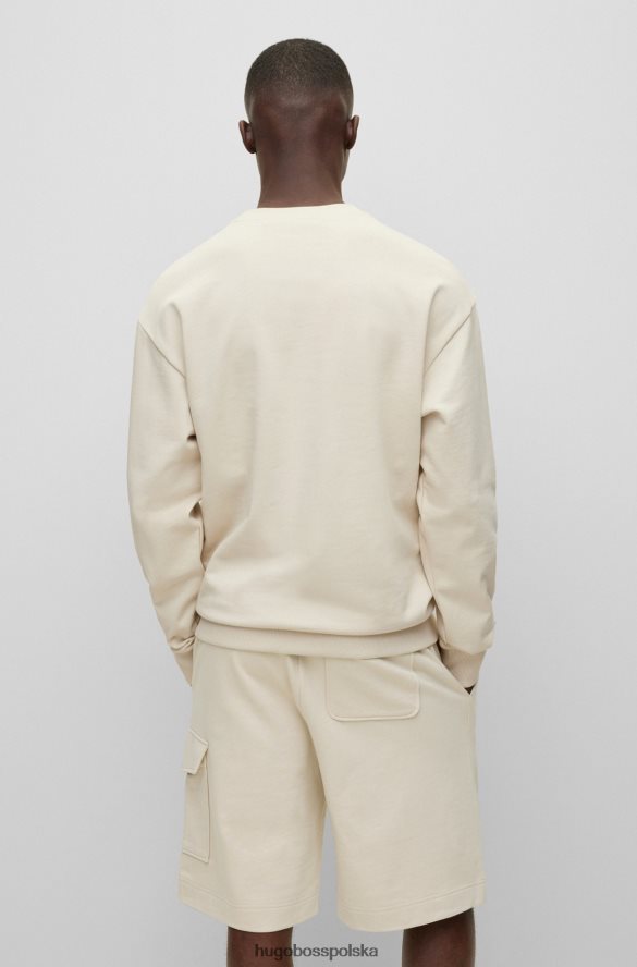 Hugo Boss Hugo bawełniana bluza o swobodnym kroju z grafiką z graffiti w kolorze jasnobeżowym jasny beż R0X0H61532