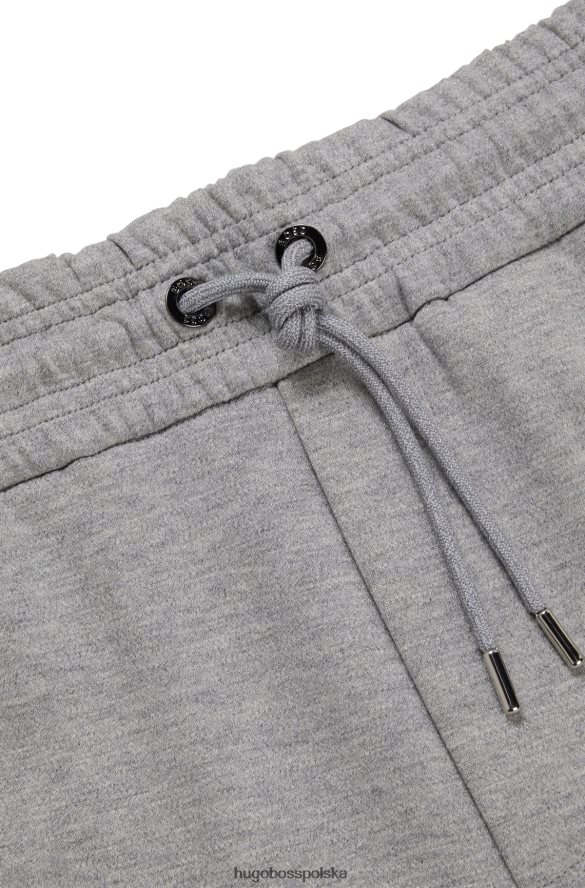 Hugo Boss Hugo srebrne spodnie dresowe z mieszanki bawełny z bocznymi paskami srebro R0X0H64451