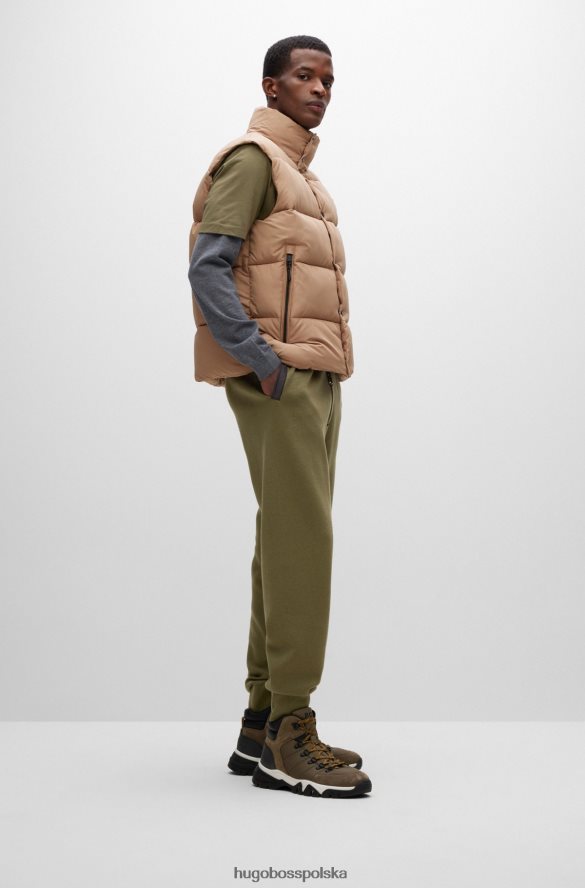Hugo Boss Jasnozielone spodnie dresowe Hugo o regularnym kroju, wykonane z bawełny i dziewiczej wełny jasnozielony R0X0H62867