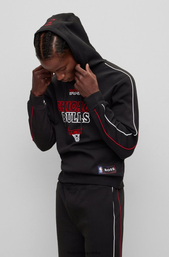 Hugo Boss & NBA bluza z kapturem, mieszanka bawełny byki NBA R0X0H61824