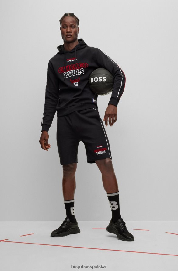 Hugo Boss & NBA bluza z kapturem, mieszanka bawełny byki NBA R0X0H61824