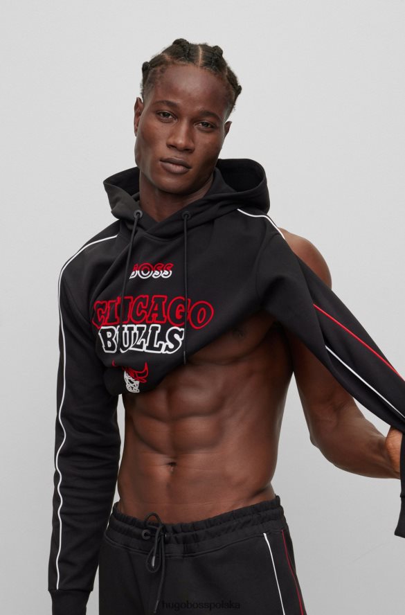 Hugo Boss & NBA bluza z kapturem, mieszanka bawełny byki NBA R0X0H61824