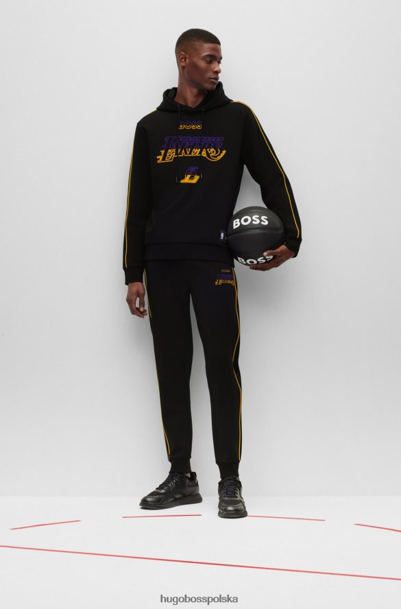 Hugo Boss & NBA bluza z kapturem z mieszanki bawełny Lakers z NBA R0X0H61830