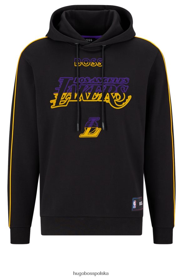 Hugo Boss & NBA bluza z kapturem z mieszanki bawełny Lakers z NBA R0X0H61830