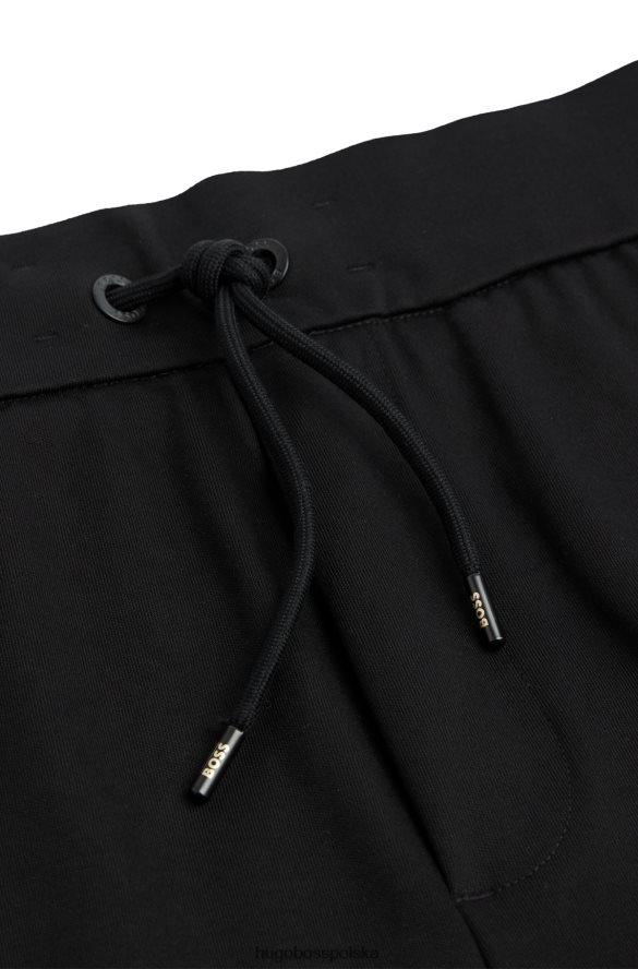 Hugo Boss Spodnie dresowe porsche x z merceryzowanej bawełny z mankietami z logo czarny R0X0H63355
