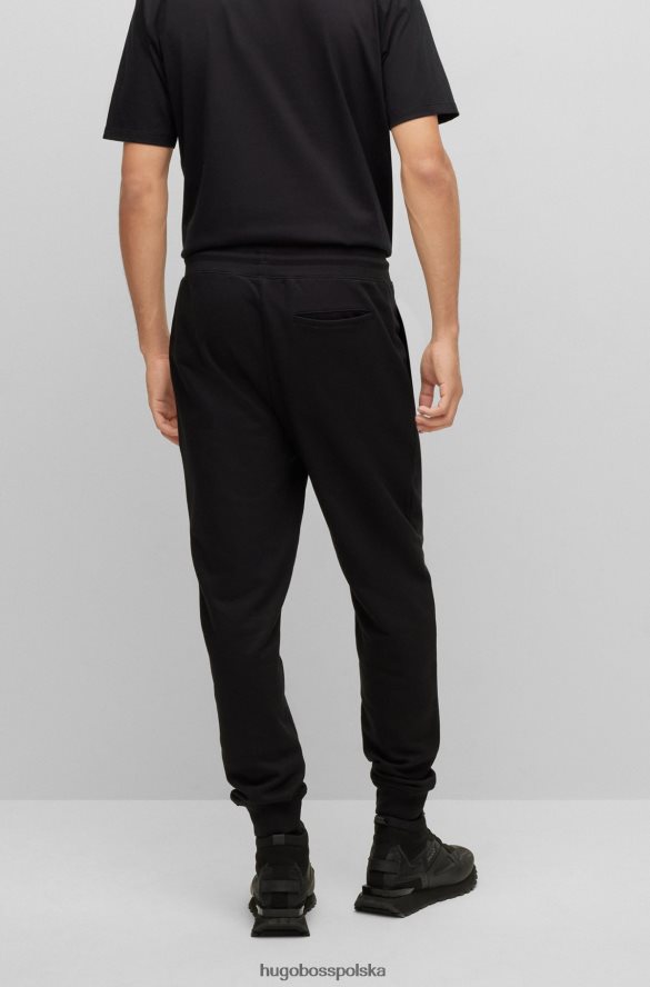Hugo Boss Spodnie dresowe z bawełnianej froty z logo Hugo w kolorze czarnym czarny R0X0H63350