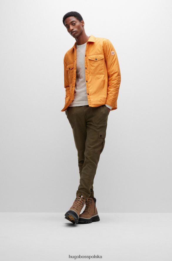 Hugo Boss Spodnie dresowe z bawełny frotte z naszywką z logo Hugo w kolorze ciemnozielonym ciemnozielony R0X0H64397