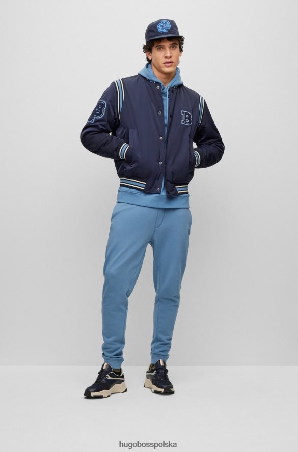 Hugo Boss Spodnie dresowe z bawełny frotte z naszywką z logo Hugo w kolorze jasnoniebieskim jasny niebieski R0X0H61435