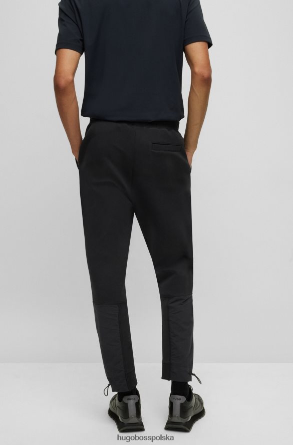 Hugo Boss Spodnie dresowe z mieszanki bawełny z logo hugo w ramce w kolorze czarnym czarny R0X0H63338