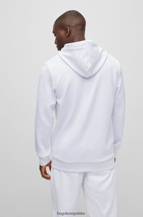 Hugo Boss Super rozciągliwa bluza z kapturem x Matteo Berrettini z detalami z logo biały R0X0H62991