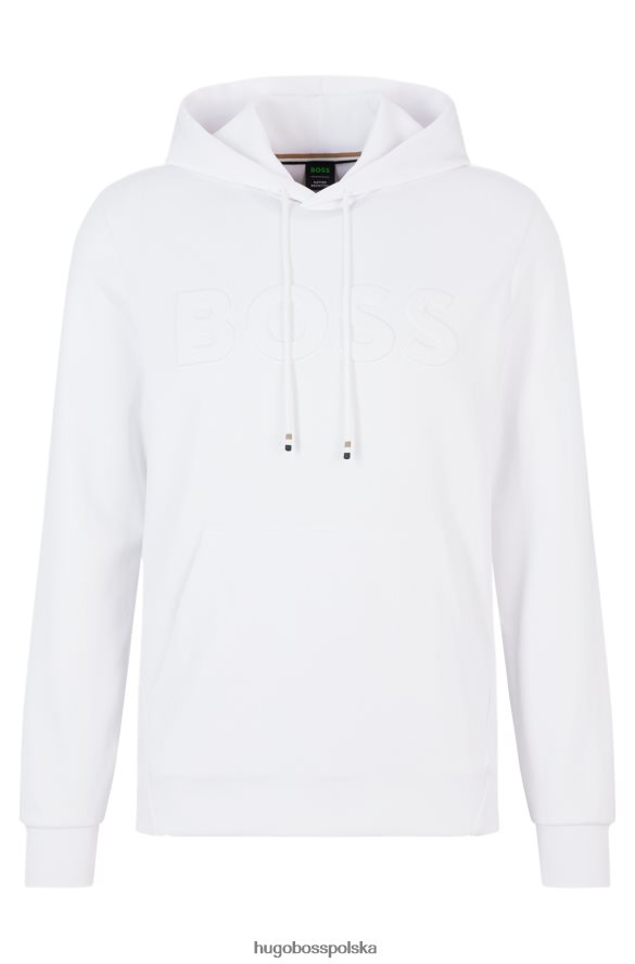 Hugo Boss Super rozciągliwa bluza z kapturem x Matteo Berrettini z detalami z logo biały R0X0H62991