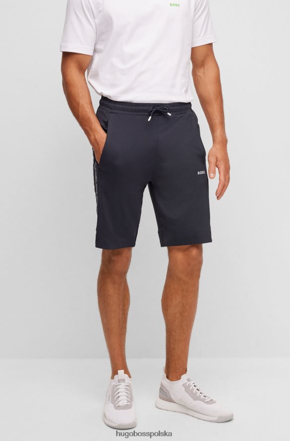 Hugo Boss Szorty hugo o regularnym kroju ze wstawkami z logo w kolorze ciemnoniebieskim ciemny niebieski R0X0H62590