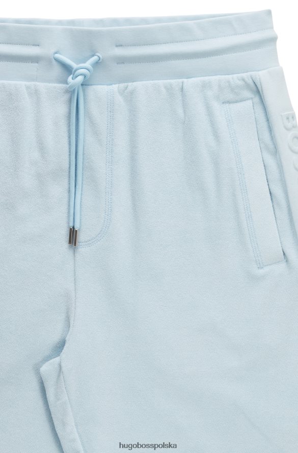 Hugo Boss Szorty o regularnym kroju z logo i bawełnianym ręcznikiem Hugo w kolorze jasnoniebieskim jasny niebieski R0X0H64592