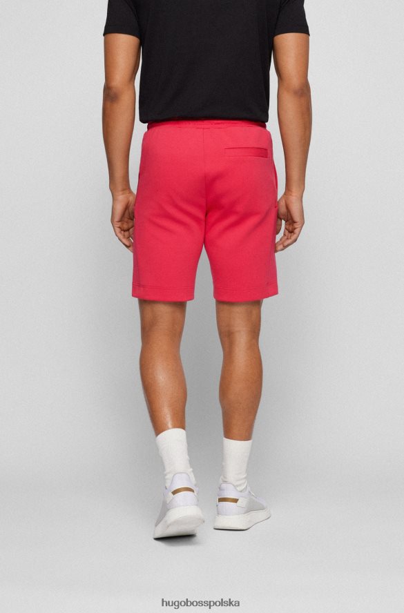 Hugo Boss Szorty o regularnym kroju z mieszanki bawełny z wielokolorowym logo hugo w kolorze różowym różowy R0X0H62280