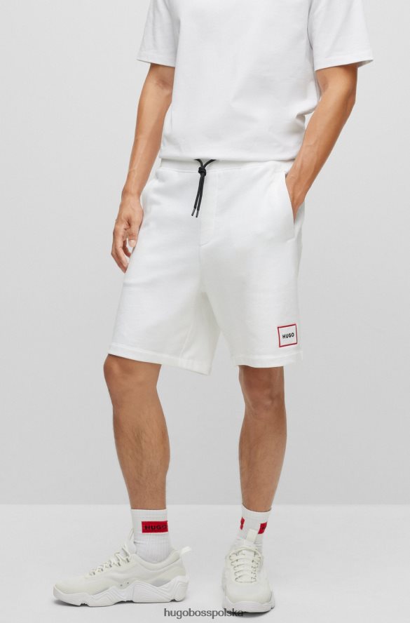 Hugo Boss Szorty o swobodnym kroju z frotte z logo hugo w ramce w kolorze białym biały R0X0H62509