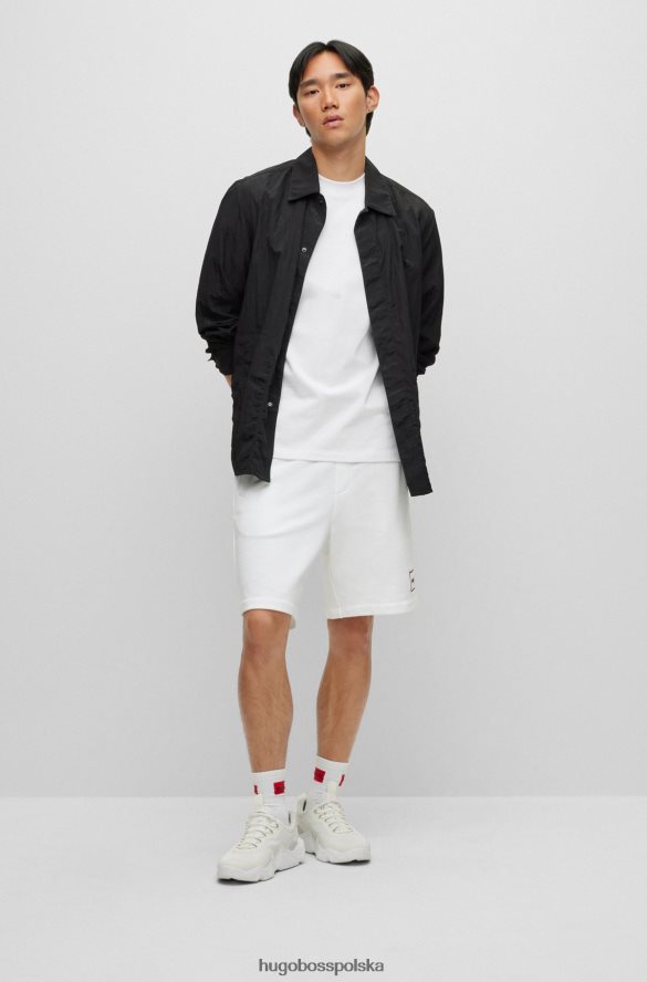 Hugo Boss Szorty o swobodnym kroju z frotte z logo hugo w ramce w kolorze białym biały R0X0H62509
