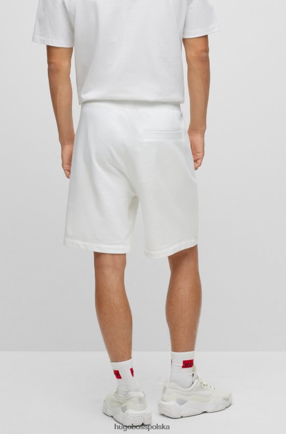 Hugo Boss Szorty o swobodnym kroju z frotte z logo hugo w ramce w kolorze białym biały R0X0H62509