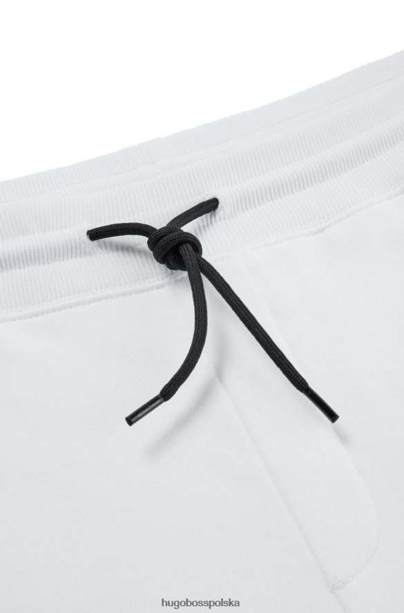 Hugo Boss Szorty o swobodnym kroju z frotte z logo hugo w ramce w kolorze białym biały R0X0H62509