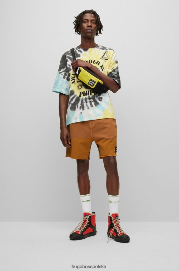 Hugo Boss Szorty x phipps z bawełny organicznej o regularnym kroju złoto R0X0H63831