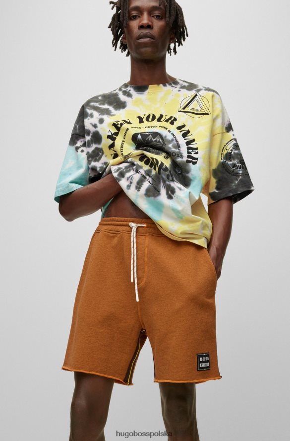 Hugo Boss Szorty x phipps z bawełny organicznej o regularnym kroju złoto R0X0H63831