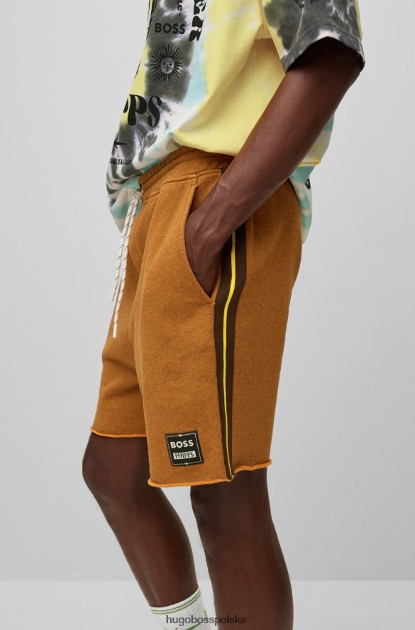 Hugo Boss Szorty x phipps z bawełny organicznej o regularnym kroju złoto R0X0H63831