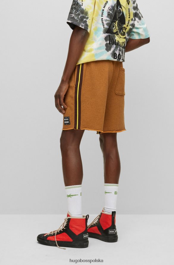 Hugo Boss Szorty x phipps z bawełny organicznej o regularnym kroju złoto R0X0H63831