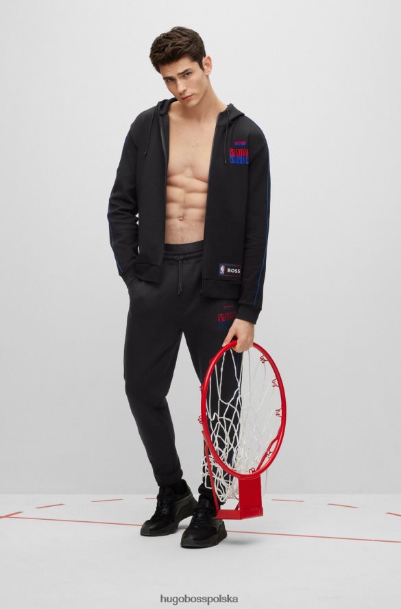 Hugo Boss Zapinana na zamek bluza z kapturem & NBA z mieszanki bawełny rodzaj NBA R0X0H62258