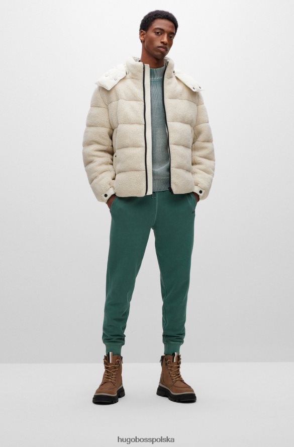 Hugo Boss Zielone spodnie dresowe hugo o swobodnym kroju z bawełny frotte zielony R0X0H64216