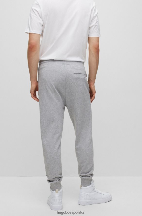 Hugo Boss bawełniane spodnie dresowe z czerwoną naszywką z logo w kolorze ciemnoszarym hugo ciemno szary R0X0H62080