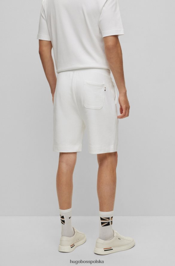 Hugo Boss białe szorty hugo z bawełny organicznej z naszywką z motywem Union Jack biały R0X0H63315