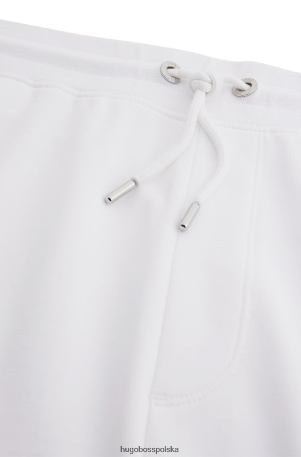 Hugo Boss białe szorty hugo z bawełny organicznej z naszywką z motywem Union Jack biały R0X0H63315