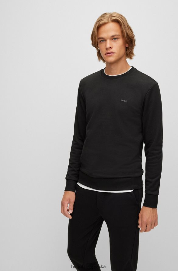 Hugo Boss bluza hugo z bawełny organicznej z gumowanym nadrukiem logo w kolorze czarnym czarny R0X0H62257