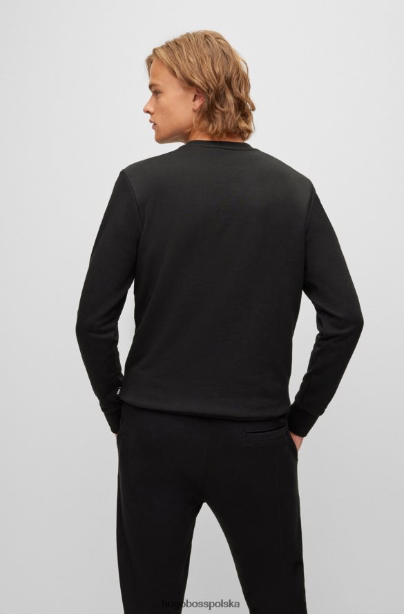 Hugo Boss bluza hugo z bawełny organicznej z gumowanym nadrukiem logo w kolorze czarnym czarny R0X0H62257