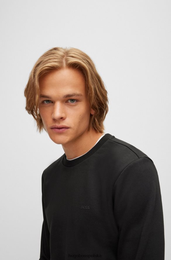 Hugo Boss bluza hugo z bawełny organicznej z gumowanym nadrukiem logo w kolorze czarnym czarny R0X0H62257