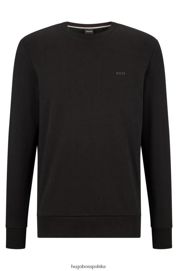 Hugo Boss bluza hugo z bawełny organicznej z gumowanym nadrukiem logo w kolorze czarnym czarny R0X0H62257