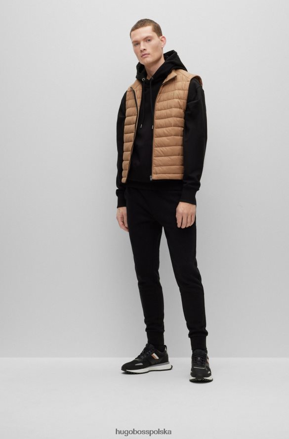 Hugo Boss czarna bluza hugo z organicznej bawełny z kapturem i gumowanym nadrukiem czarny R0X0H62543
