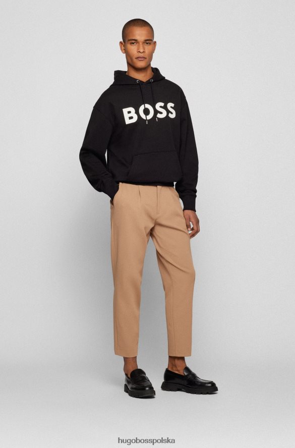 Hugo Boss czarna bluza z kapturem Hugo z bawełny organicznej i kontrastowym logo czarny R0X0H61150