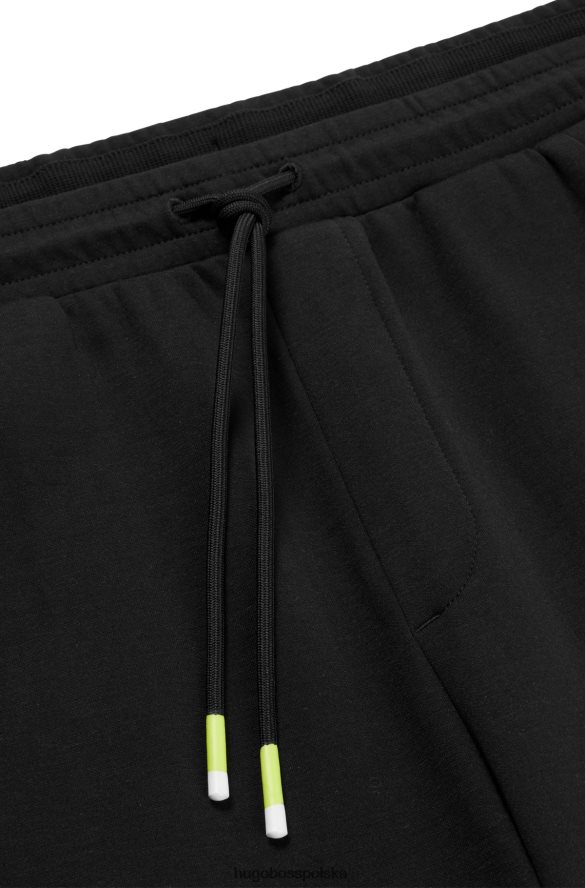 Hugo Boss czarne szorty o regularnym kroju z wielobarwnym logo hugo czarny R0X0H63590