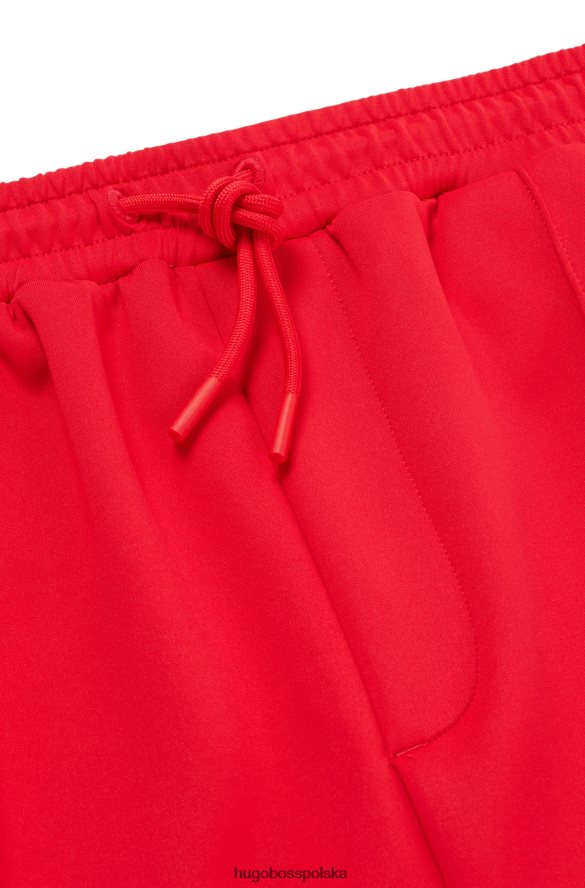 Hugo Boss czerwone spodnie dresowe ze stretchem i detalami ze strasu hugo czerwony R0X0H64265