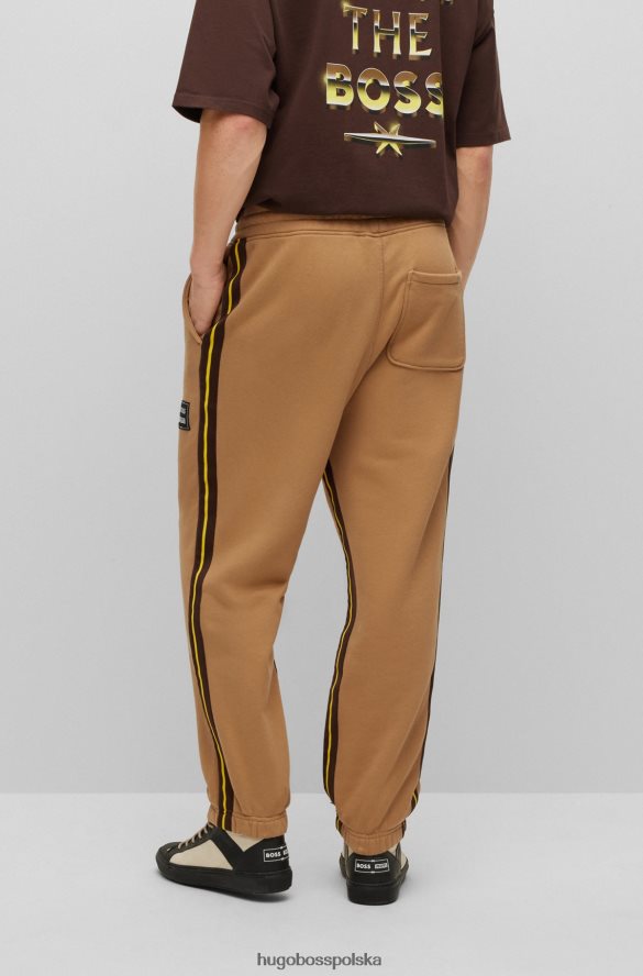 Hugo Boss długie spodnie dresowe z bawełny organicznej x phipps beżowy R0X0H63780