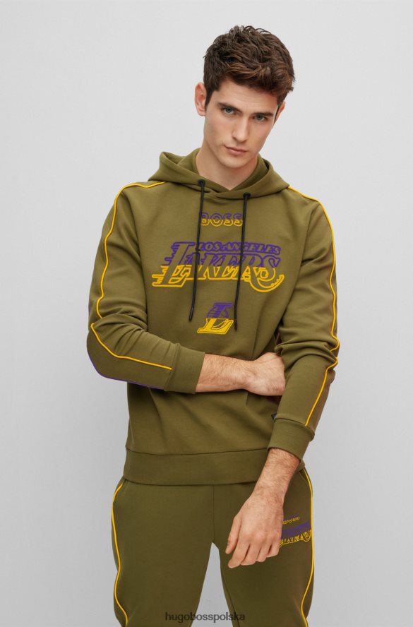 Hugo Boss i bawełniana bluza z kapturem NBA Lakers z NBA R0X0H61826