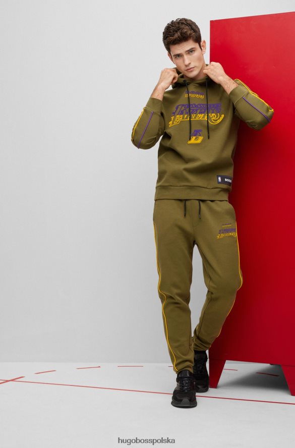 Hugo Boss i bawełniana bluza z kapturem NBA Lakers z NBA R0X0H61826