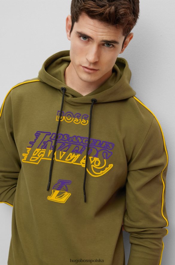 Hugo Boss i bawełniana bluza z kapturem NBA Lakers z NBA R0X0H61826