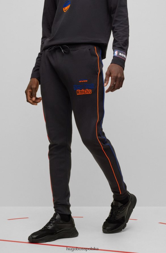 Hugo Boss i spodnie dresowe z mieszanki bawełny z logo NBA ze flokowanym nadrukiem knicks NBA R0X0H62208