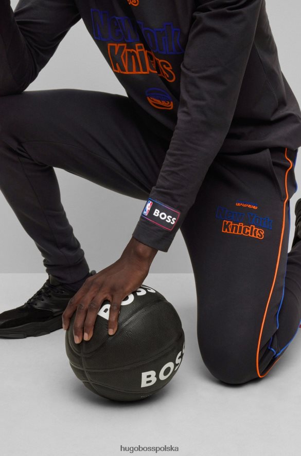Hugo Boss i spodnie dresowe z mieszanki bawełny z logo NBA ze flokowanym nadrukiem knicks NBA R0X0H62208