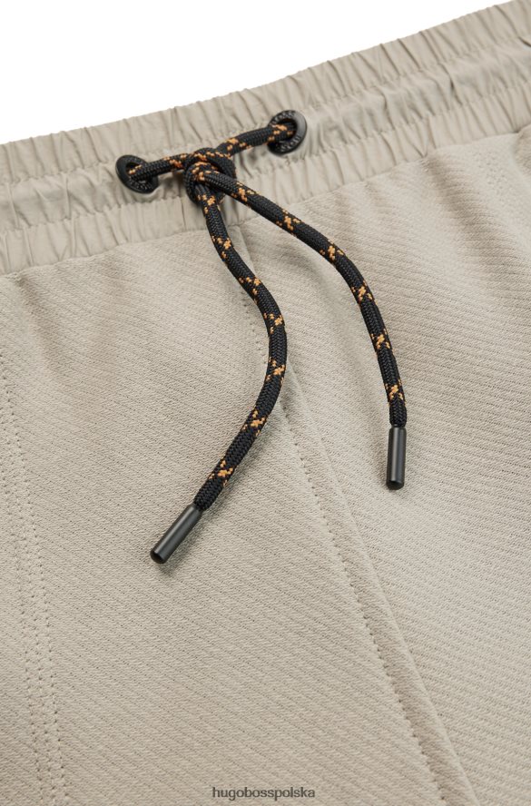 Hugo Boss jasnoszare spodnie dresowe hugo z bawełny frotte i naszywką z logo jasnoszary R0X0H64398