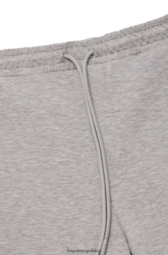 Hugo Boss jasnoszare spodnie dresowe z mieszanki bawełny z grafiką w kratkę hugo jasnoszary R0X0H61136