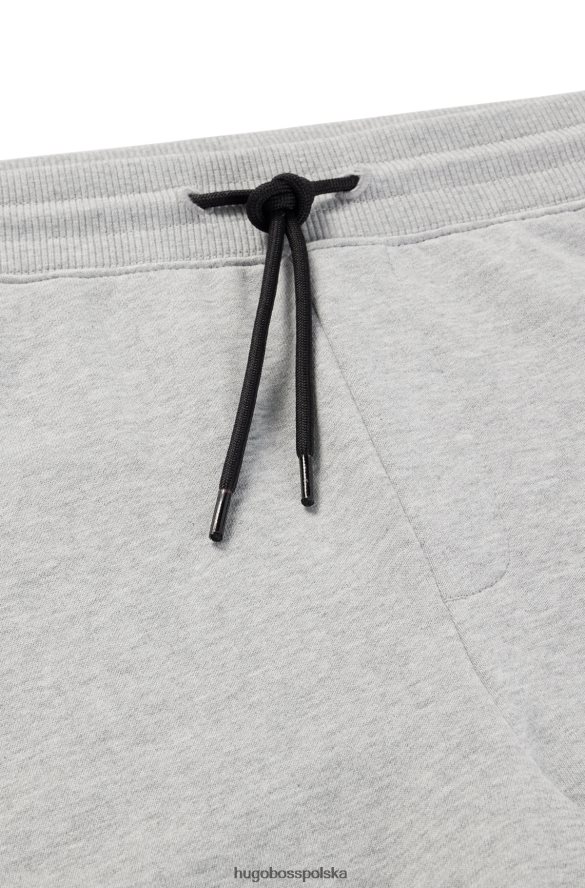 Hugo Boss jasnoszare szorty hugo z bawełny frotte i czerwoną metką z logo jasnoszary R0X0H63499